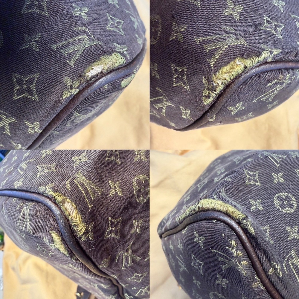 Louis Vuitton Vintage 2008 Monogram Mini Lin Speedy 30 Brown Ebene Trim Satchel - Picture 17 of 17